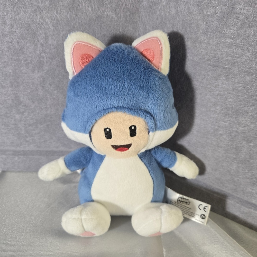 Neko Cat Toad Plush 8" Super Mario Bros 3D World Used